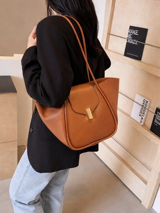 Ayollar uchun charm tout sumka, moda bahorgi shopper, o‘qish va ish uchun
