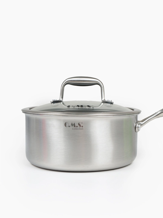 Ковш кухонный с крышкой из нержавеющей стали O.M.S.  15506
