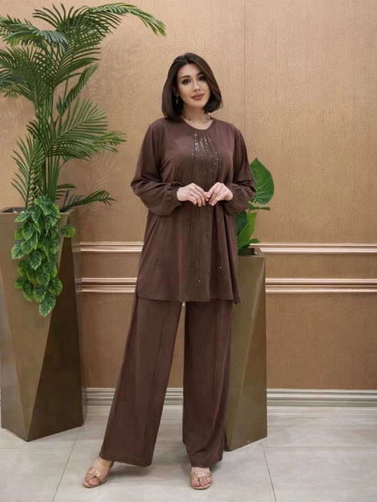 Двойка женская, oversize туника с брюками, свободный крой, на размеры 46-54 подходит