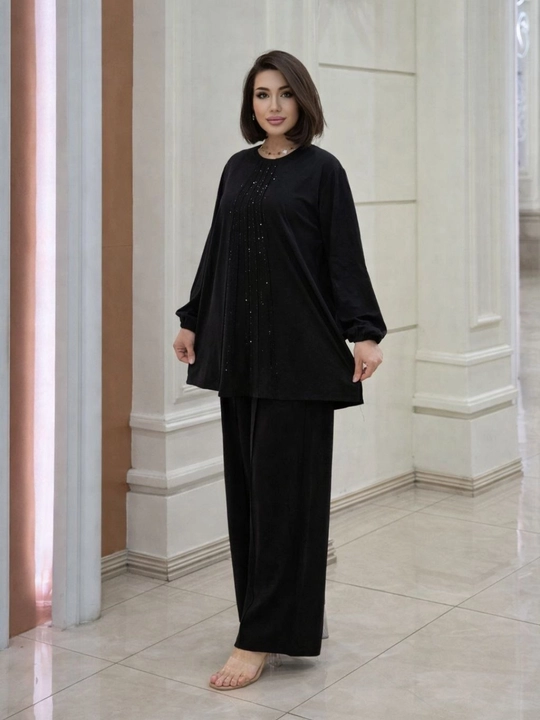 Двойка женская, oversize туника с брюками, свободный крой, на размеры 46-54 подходит