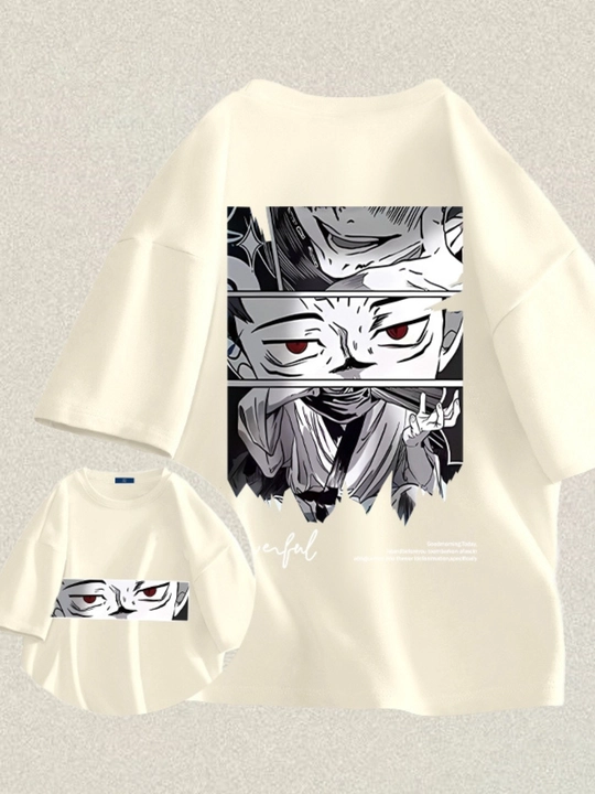 Anime printli oversize futbolka (unisex)