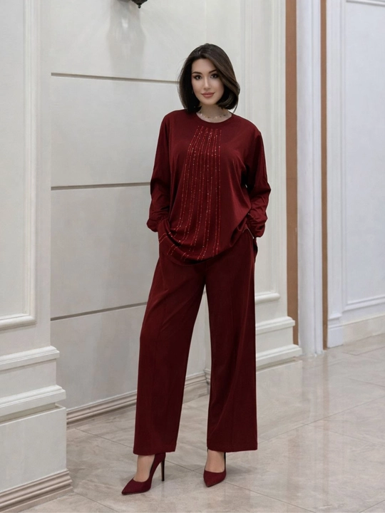Двойка женская, oversize туника с брюками, свободный крой, на размеры 46-54 подходит