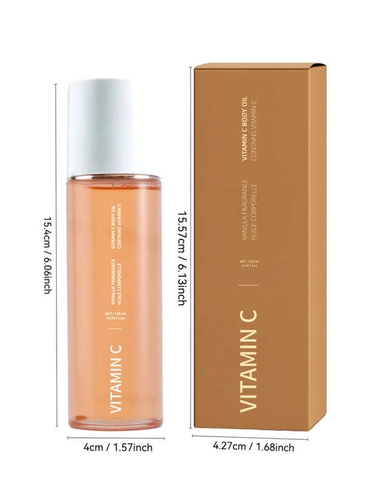 Vanalili xushbo'y hidli va C vitaminli tana moyi, namlantiruvchi va oqartiruvchi, 120 ml