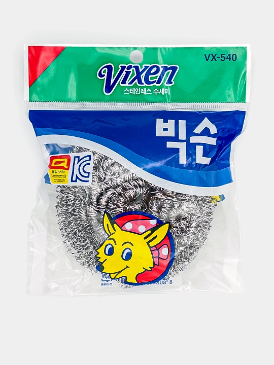 Idishlarni tozalash uchun Koreys Vixen zanglamaydigan metall spiral gubka