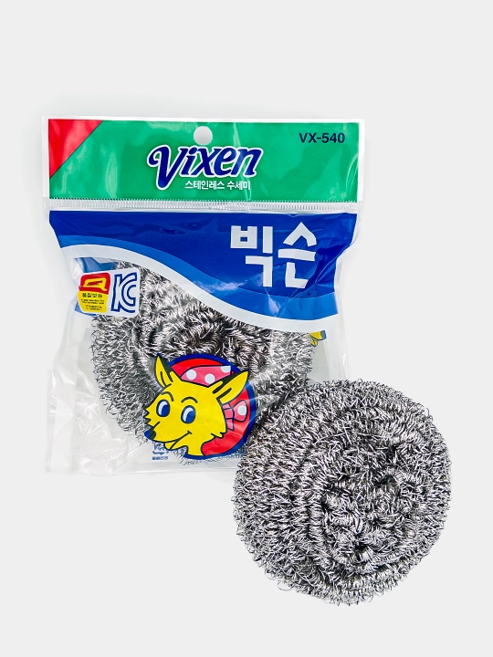 Idishlarni tozalash uchun Koreys Vixen zanglamaydigan metall spiral gubka