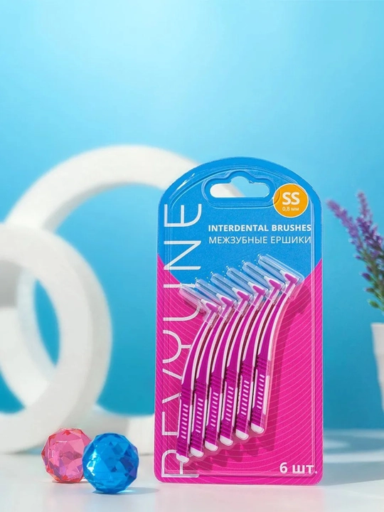 Межзубные ершики Revyline 0.8 мм и 1.0 мм, набор 6 шт для чистки зубов