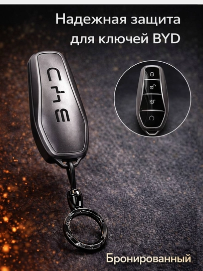 Чехлы для ключей, пульта от BYD Song/Han/Chazor/Tang/Seagull/E2/Qin/Yuan — 77CASES-BYDCSEG1-CЕРМЕЛ
