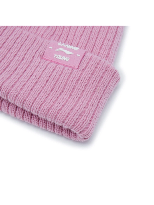 Li-Ning YMZV027 beanie shapka, issiq, flisli astar bilan, kuz-qish uchun, uniseks