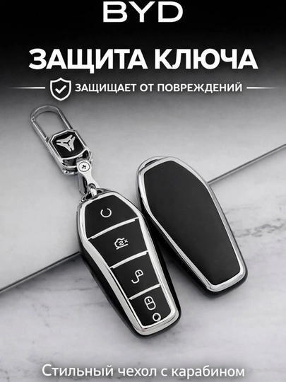 Чехлы для ключей, пульта от BYD Song, Han, Chazor, Tang, Seagull, E2, Qin, Yuan — 77CASES-BYDMODC-УГОЛЬН