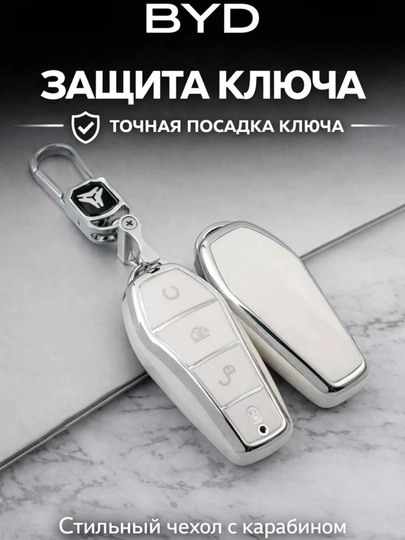 Чехлы для ключей, пульта от BYD Song, Han, Chazor, Tang, Seagull, E2, Qin, Yuan — 77CASES-BYDMODC-МОЛОЧ