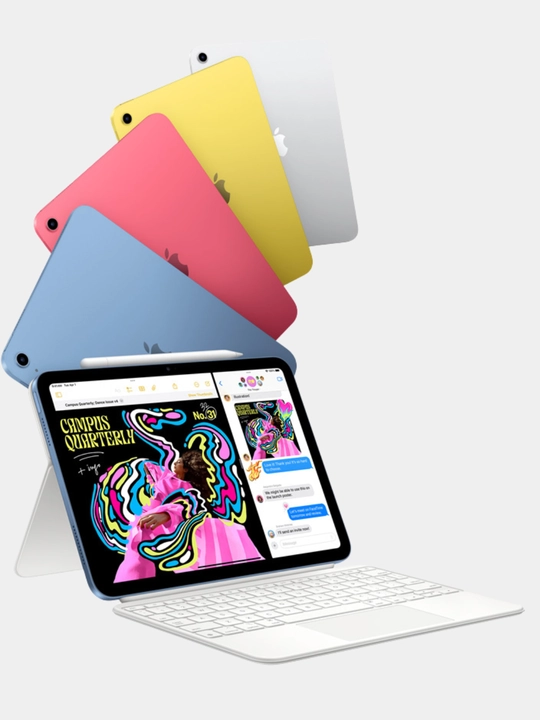 Apple iPad11 A16, чехол и клавиатура, 11 дюймов, 12 МП 4K, 128/256 ГБ, гарантия 1 год