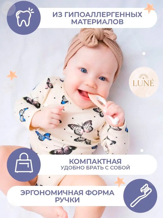 Детская зубная щетка Shiada, мягкая щетина, 0-6 лет, зубная щетка, детская зубная щетка