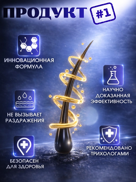 Soch va soqol o'stirish uchun minoksidil Minoxidil 5%, 60 ml