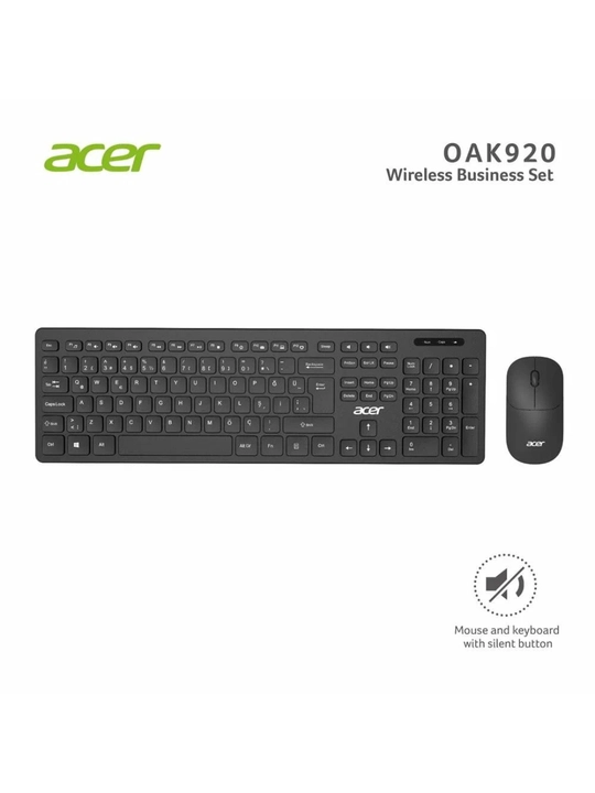 Acer Oak920 2,4GHz klaviatura va sichqoncha, simsiz, 108 tugmali