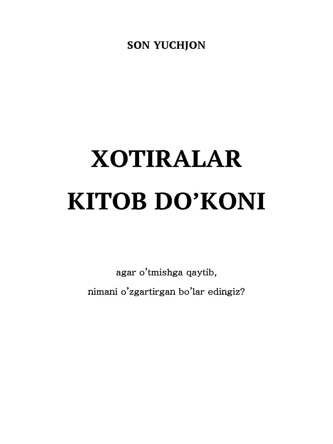 Xotiralar kitob do'koni