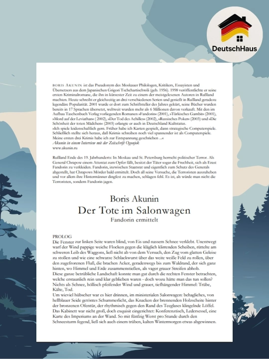 Der Tote im Salonwagen – Boris Akunin detektiv romani (CDsiz)