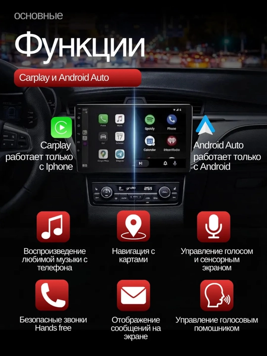 3 в 1 CarPlay Ai Box Адаптер с Android 13 и поддержкой Android Auto