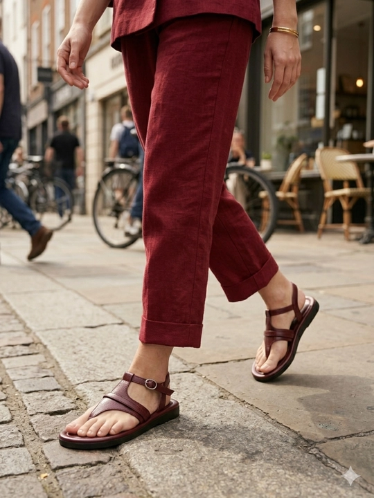 Ayollar uchun yozgi marvaridli sandal, tekis taglikli qulay bosonojka modeli