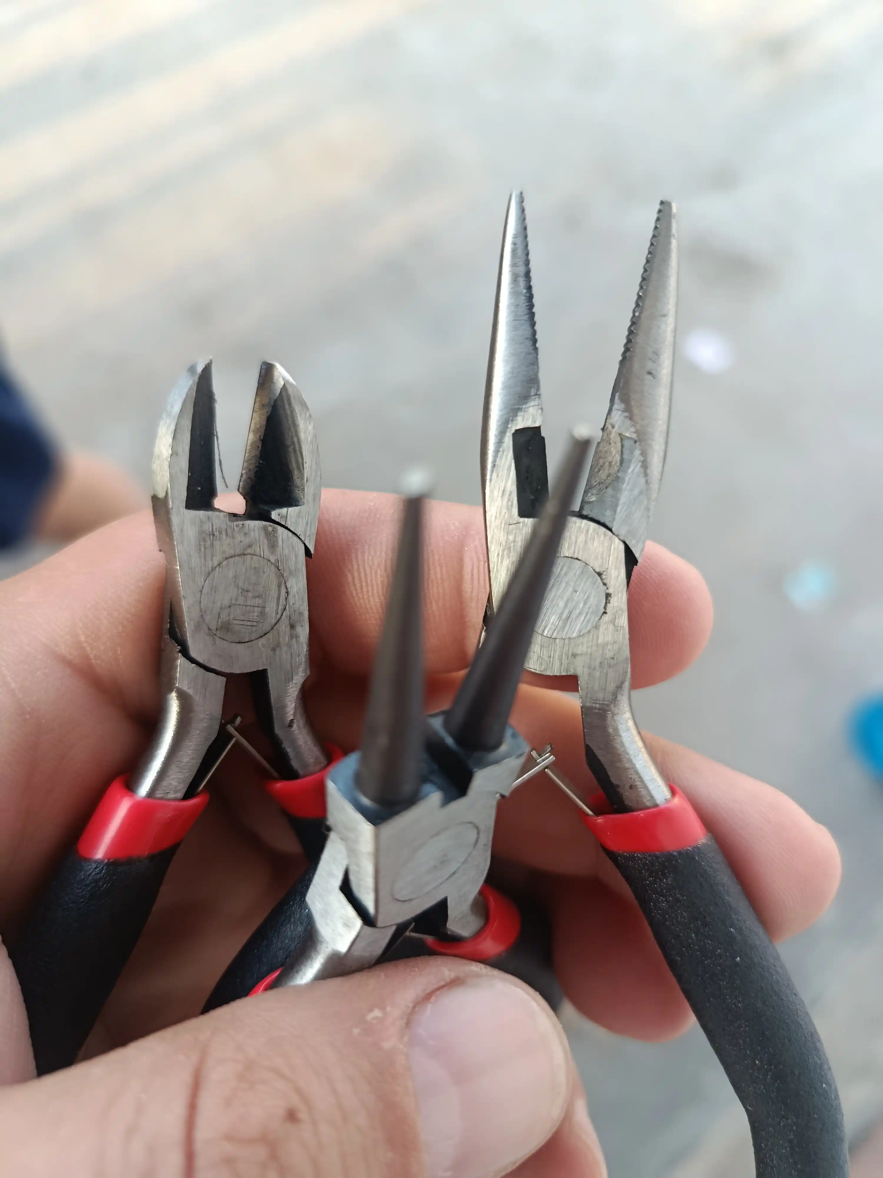 3ta, Dumaloq, uzun uchli qisqich, kesgich, ombur-zargarlik, sim, elektronika uchun, pinset