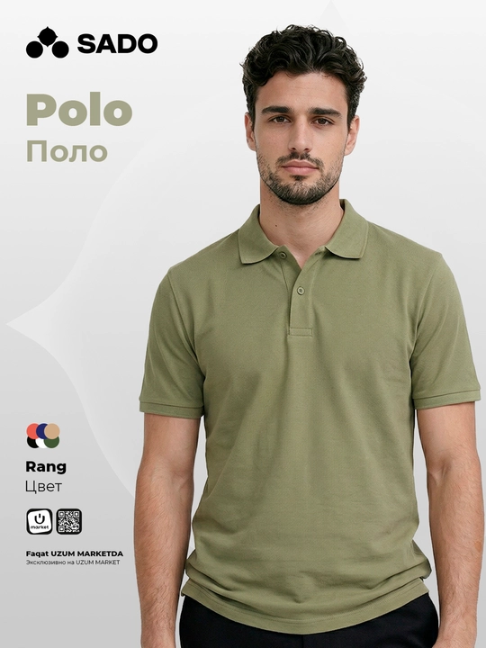 Erkaklar uchun polo futbolkasi SADO, futbolkalar erkaklar, fudbolka erkaklar, polo - 