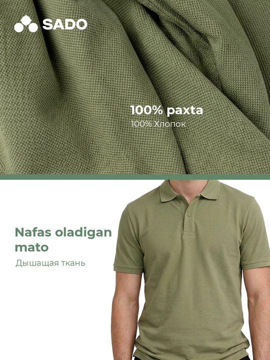 Erkaklar uchun polo futbolkasi SADO, futbolkalar erkaklar, fudbolka erkaklar, polo