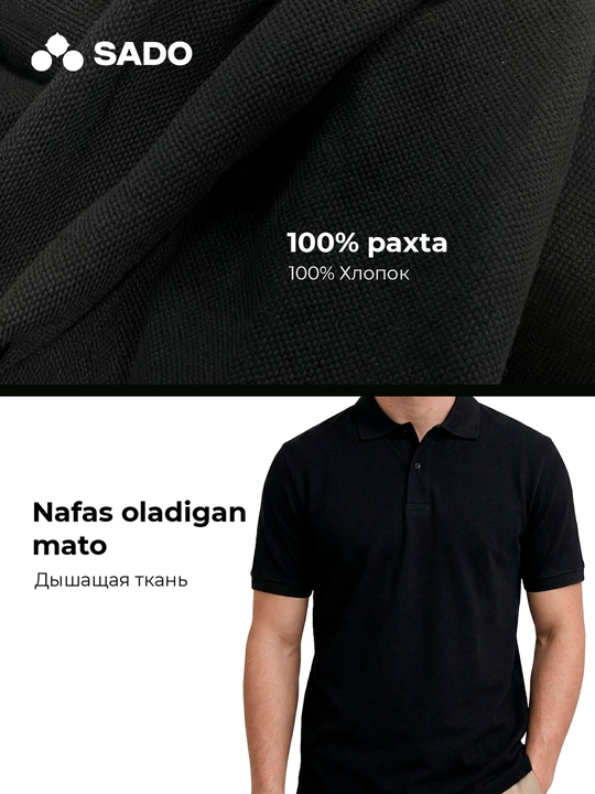 Erkaklar uchun polo futbolkasi SADO, futbolkalar erkaklar, fudbolka erkaklar, polo