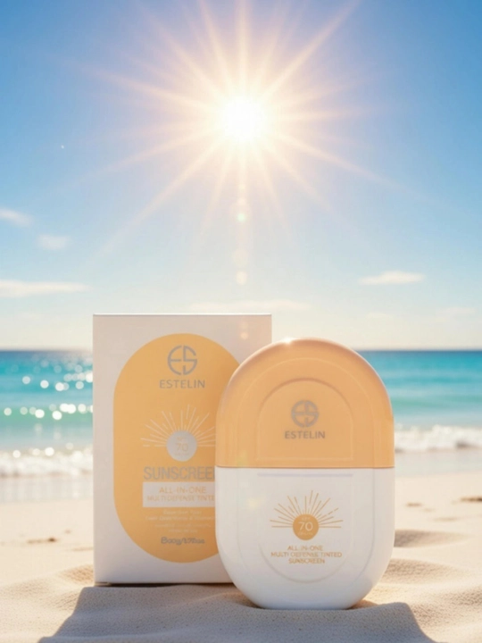 Увлажняющий солнцезащитный крем Estelin, SPF 70, 50 PA+++, 50 г - 