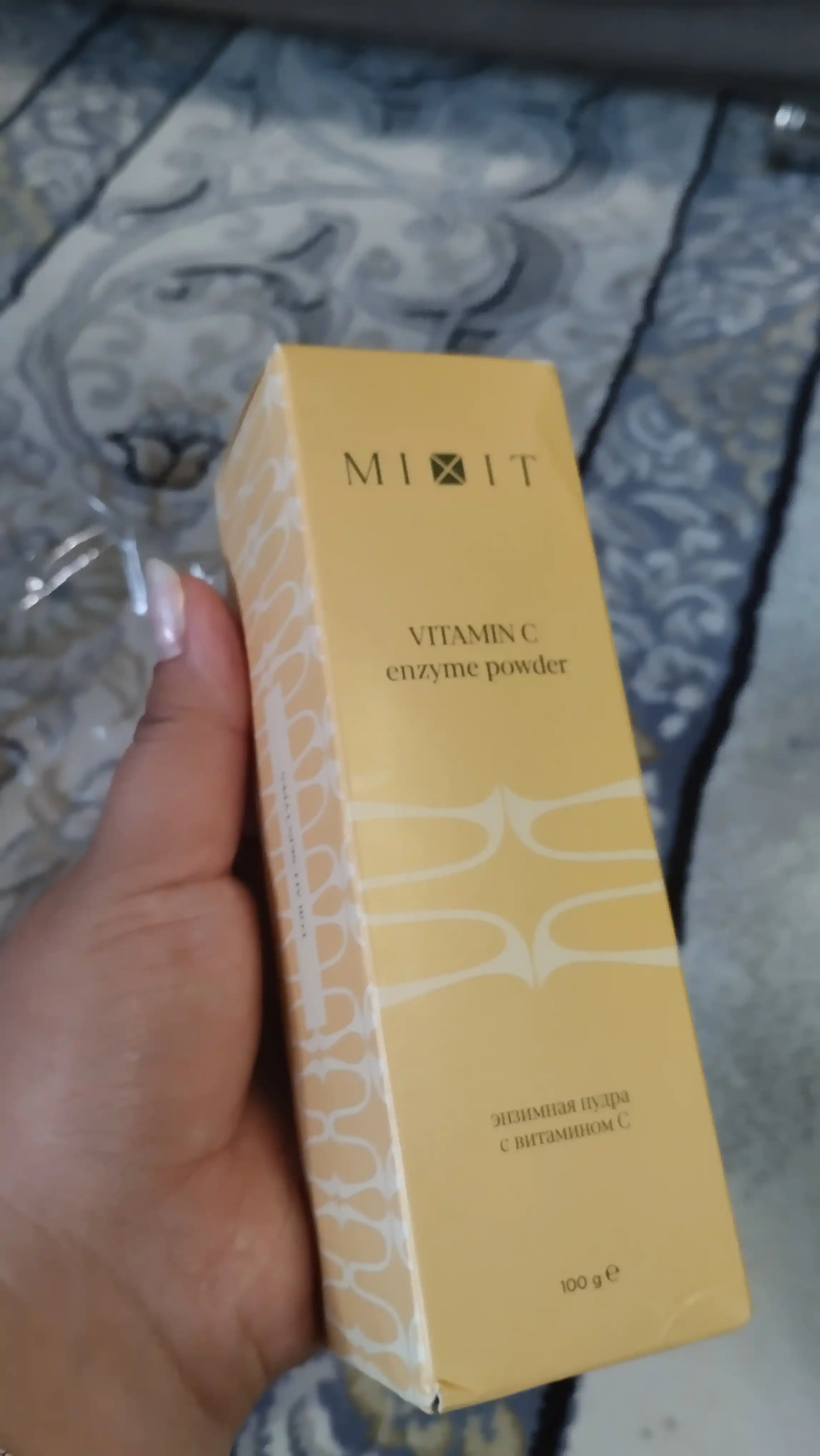 MIXIT enzim kukuni yuz uchun, peeling va tozalovchi, Vitamin C bilan, 100 g