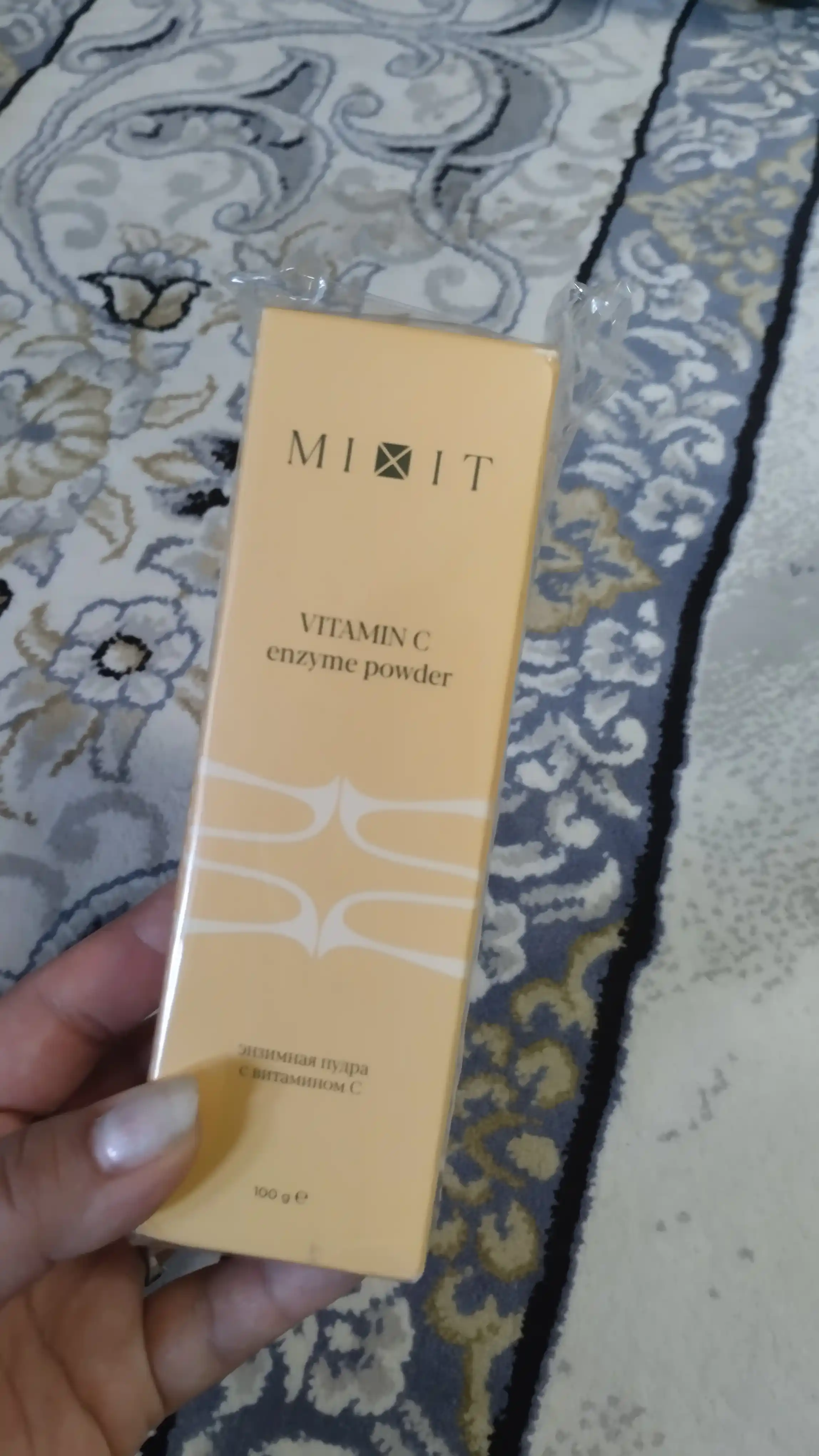 MIXIT enzim kukuni yuz uchun, peeling va tozalovchi, Vitamin C bilan, 100 g