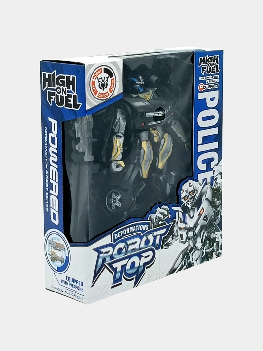 Robot Top Transformer, ovoz va yorug‘lik bilan politsiya