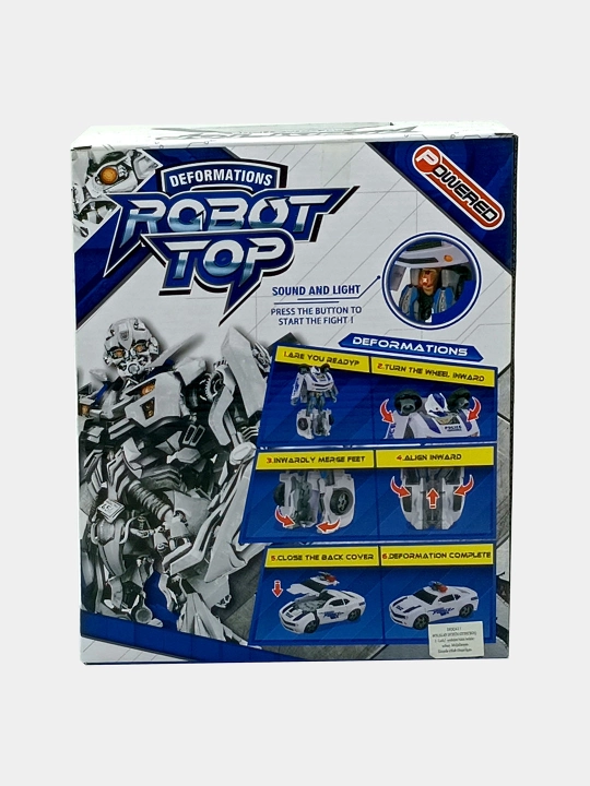 Robot Top Transformer, ovoz va yorug‘lik bilan politsiya