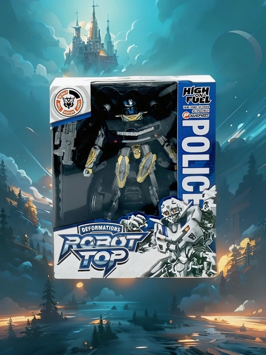 Robot Top Transformer, ovoz va yorug‘lik bilan politsiya - 