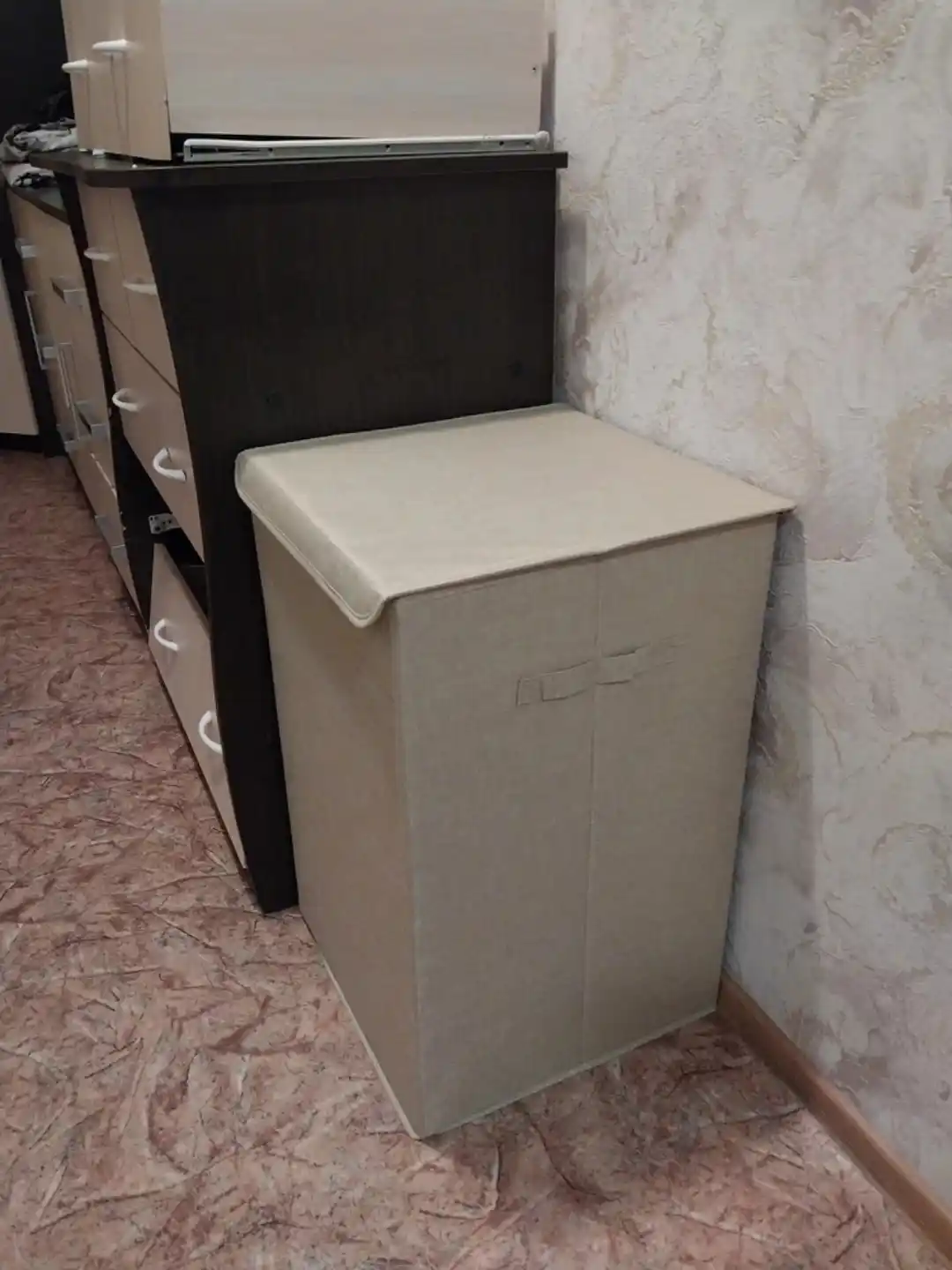 Корзина для белья Laundry с крышкой — универсальный органайзер для дома