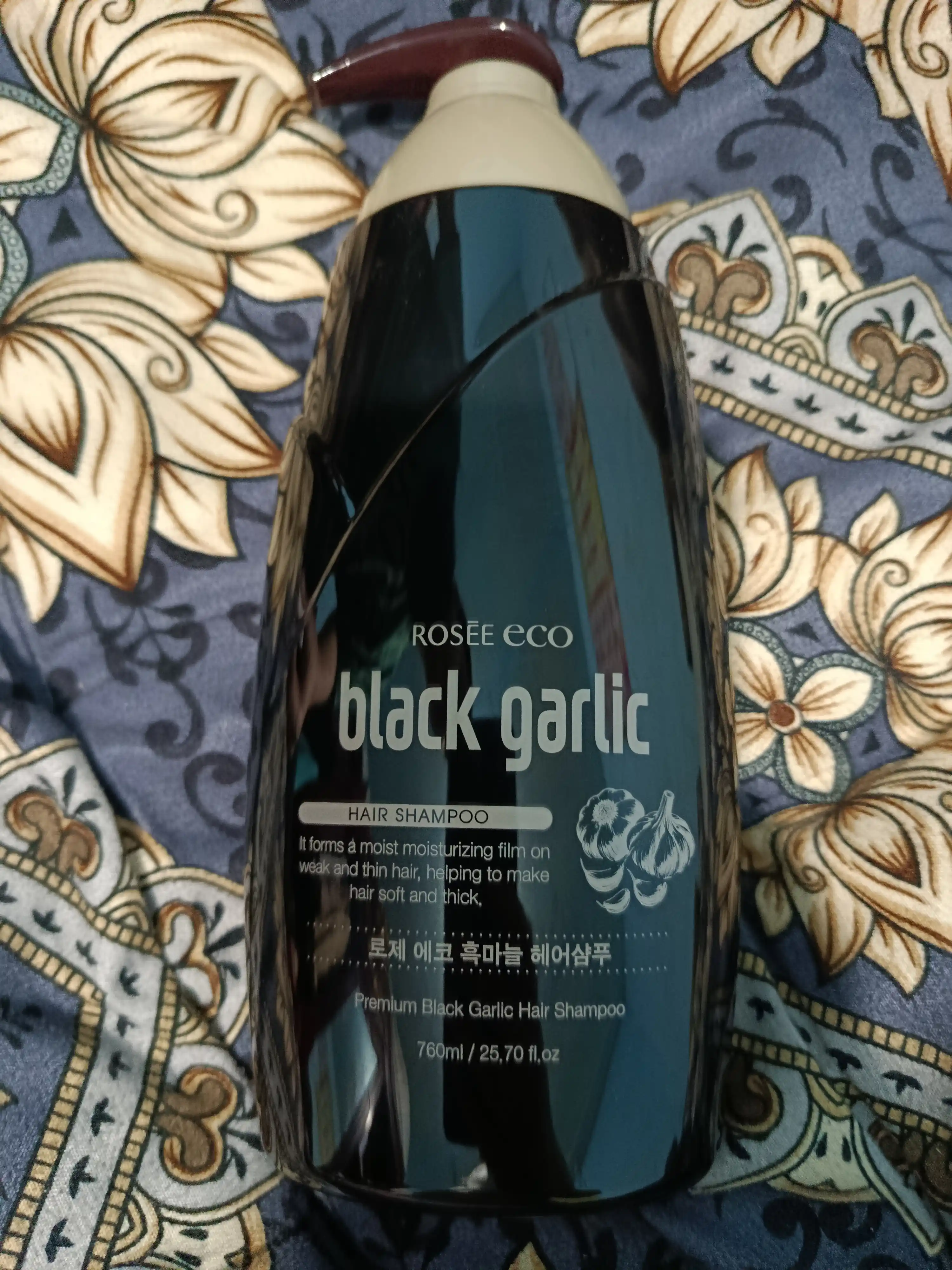 Eco Argan va Qora Sarimsoqli Shampun 760 ml, Soch uchun Oziqlantiruvchi va Mustahkamlovchi