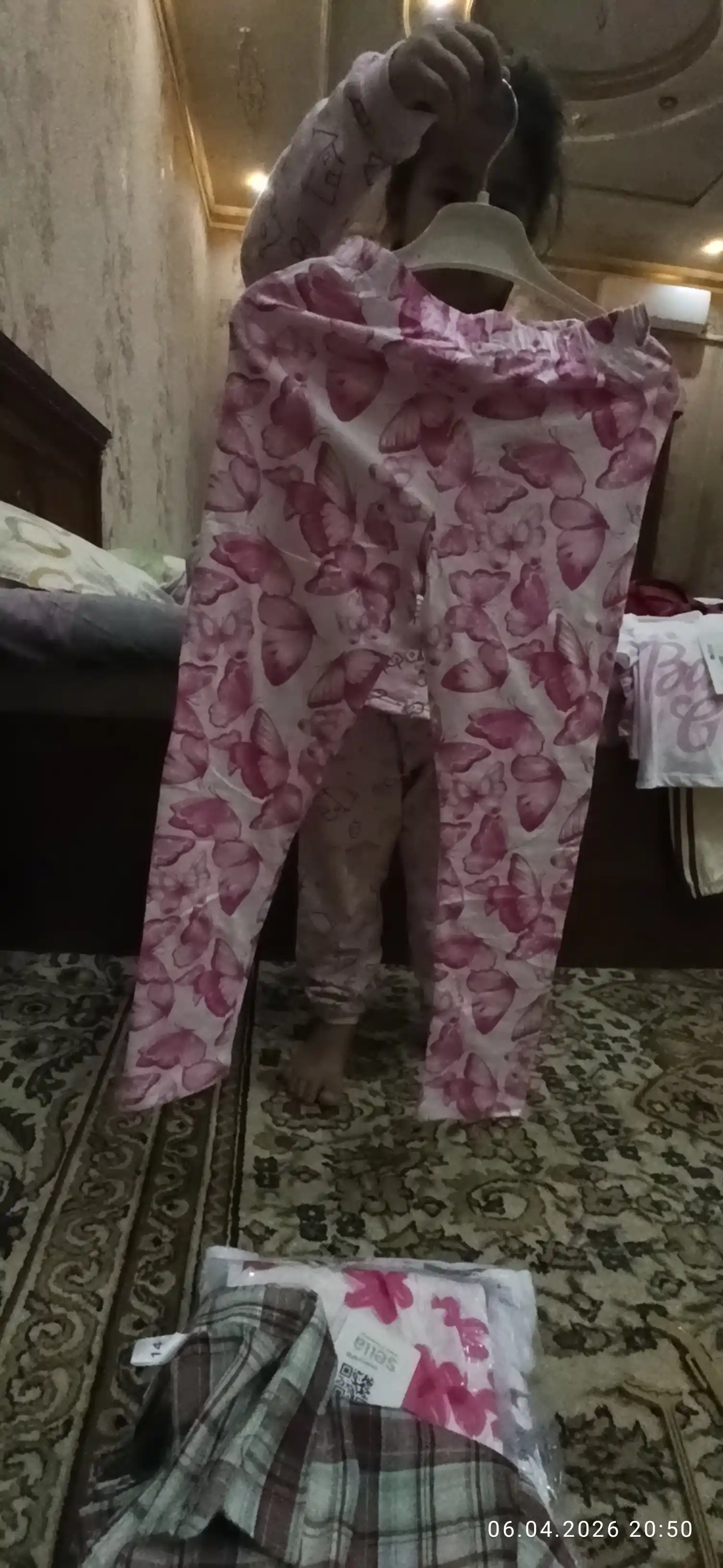 Лосины для девочки, х/б трикотаж, 4-8лет, рост 104-128см