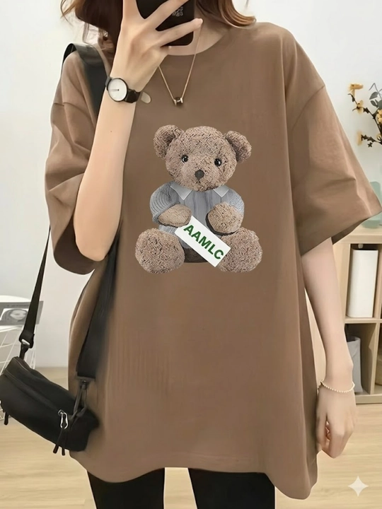 Koreys stilidagi oversize zamonaviy ko`rinishdagi yumshoq fudbolka ayol va qizlar uchun