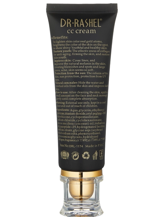 24K Gold collagen CC Cream SPF60 "Dr Rashel" tonal kremi, 50 ml