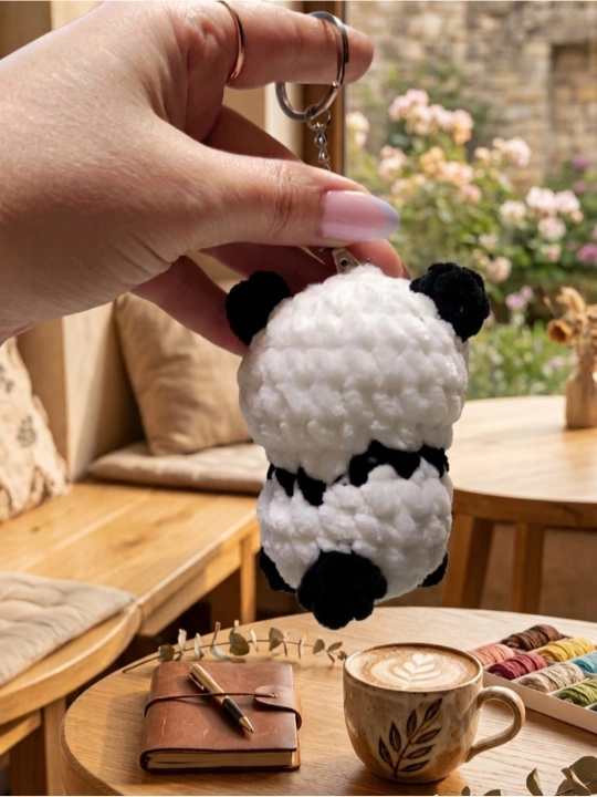 "Yumshoq panda" to‘qilgan brelok - sening cho‘ntakdagi osoyishtalik timsoling