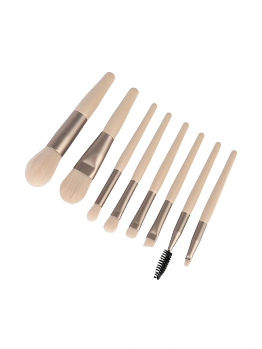 Makiyaj cho‘tkalari to‘plami, 8 dona, yumshoq professional brush set - 