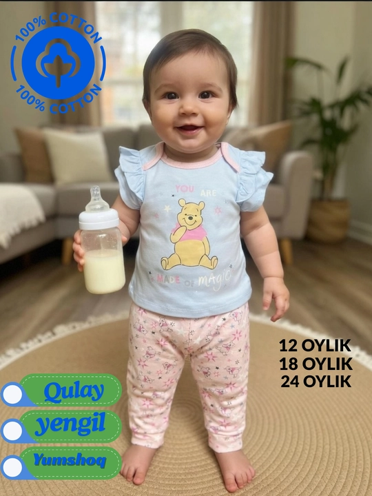 Qizlar uchun bolalar kiyimlari-futbolka va shimlar - 