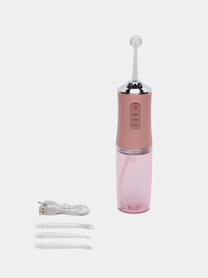 USB zaryadli portativ tish irrigatori (4 nasadkali, 3 rejimli)