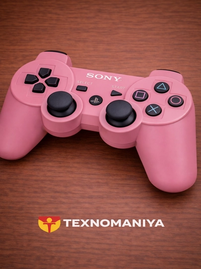 Беспроводной геймпад, Bluetooth джойстик DualShock 3, контроллер для Playstation 3 — TEXNO12-PS3JOY3-РОЗОВ