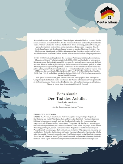 Der Tod des Achilles – Boris Akunin detektiv romani CDsiz