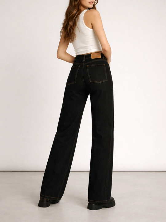Ayollar uchun baggy jinsi shim Y2K, Yuqori bel, oversize keng jinsi shim XS–3XL paxta