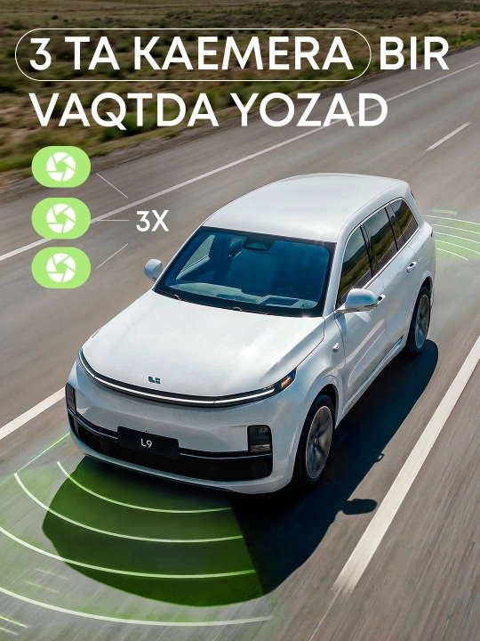 Videoregistrator 3.69"  Sensorli Ekran, 4K + ichki va orqa 1080p 3 Kamera, Parking Monitor