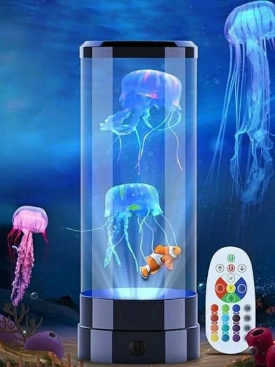 Meduza effektli LED tungi chiroq, dekorativ akvarium lampa, 29 sm