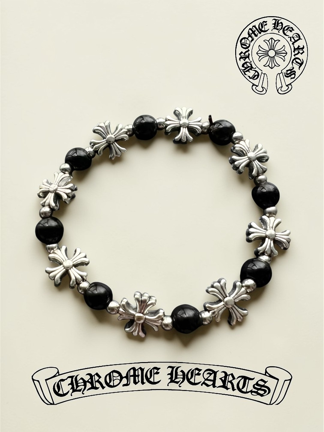 Chrome Hearts uslubi vintaj uniseks bilaguzuk erkaklar ayollar uchun zamonaviy y2k sovg'a - 