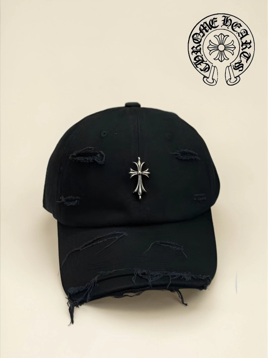 Кепка Chrome Hearts Y2K чёрная белая унисекс бейсболка подарок для мужчин и женщин Y 2 K