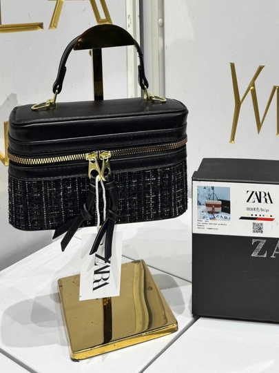 Женская сумка, стильная сумка через плечо ZARA, сумка-коробочка с документами — STORE06-Z11-ЧЕРН