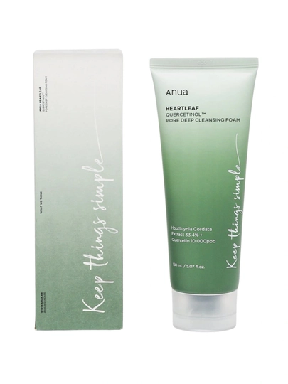 Пенка-скраб с для очищения пор Anua Heartleaf Quercetinol Pore Deep Cleansing Foam 150 мл